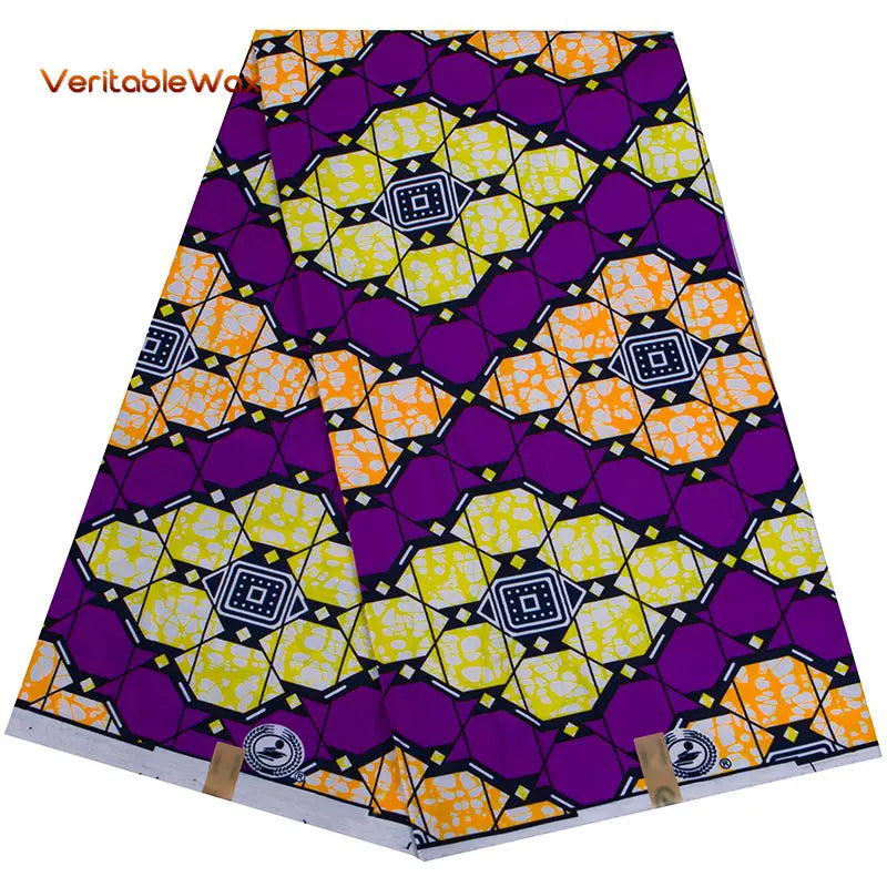 Africa Nigerian Prints Batik Fabric Real Wax Patchwork Sewing Dress Craft Cloth Polyester Ankara Tissu A-7