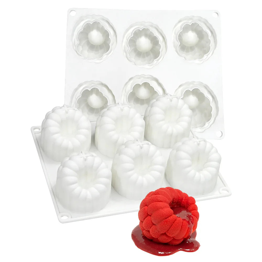 6 Hole Raspberry Design Mousse Silicone Mousse Mold 3D Fruit Dessert Chocolate Mould DIY Cake Decorating Tools Bakeware