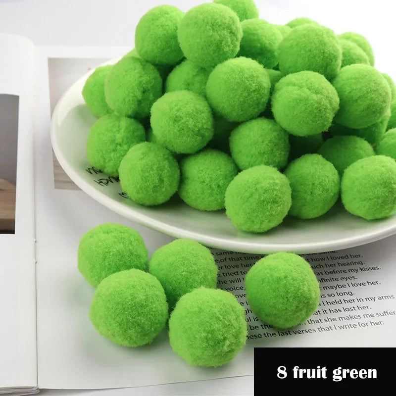 Assorted Pompom 8/10/15/20/25/30mm Fluffy Soft Pom Poms Balls Mixed Pompoms for DIY Crafts Wedding Decor Kid Toy Sewing Suppl