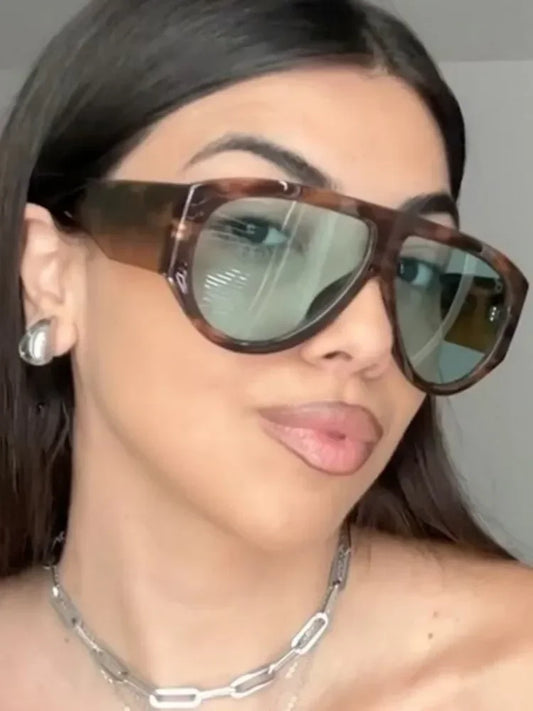 Vintage Fashion Oversized Sunglasses Women Brand Designer Big Frame Sun Glasses Men Male Punk Eyewear Shades for Female UV400