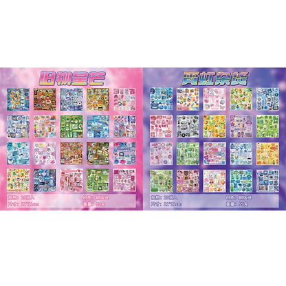 20sheet Japanese Childhood Memories Series Flash Film Die Cutting Sticker Book DIY Scrapbook Diary Album Aesthetic Stationery