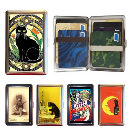 Vintage-Style Vintage Card Case Versatile Design Metal Material Cash Case Multi-function Easy Snap Metal Case