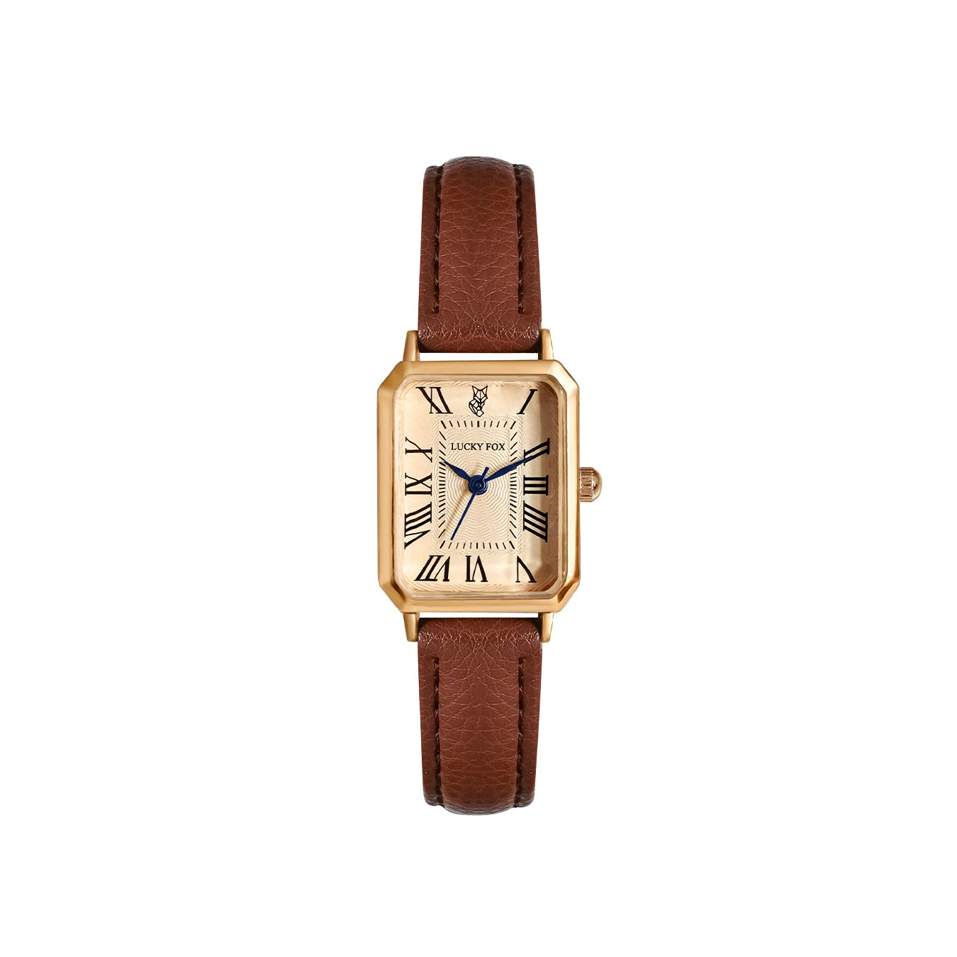 Fashion Retro Digital Dial Casual Watches Square Leather Strap Fashionable Clock Quartz Wristwatch for Women Gift - BROWN