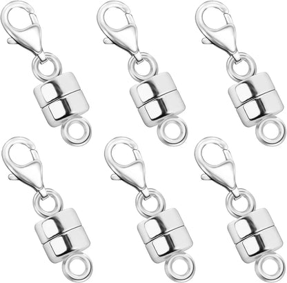 Magnetic Necklace Clasps and Closures with Lobster Clasp 14K Gold and Silver Plated Magnet Jewelry Clasps Converters