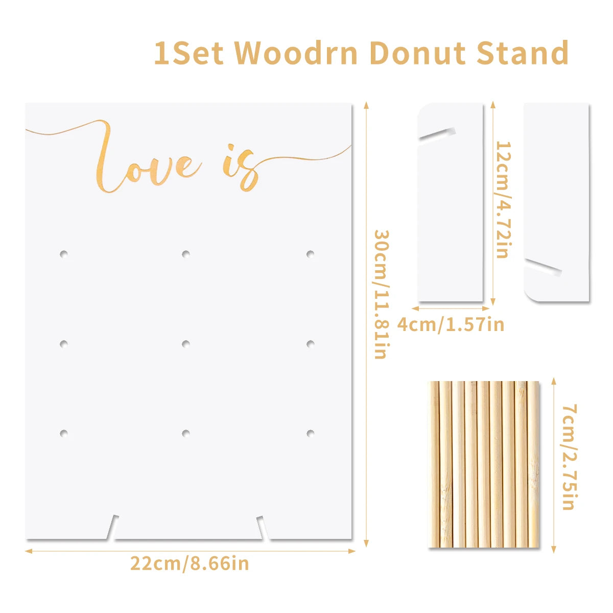 Wooden Donut Stand Wedding Decoration Wall Dessert Doughnut Table Holder Baby Shower Birthday Party Table Decor Supplies - re
