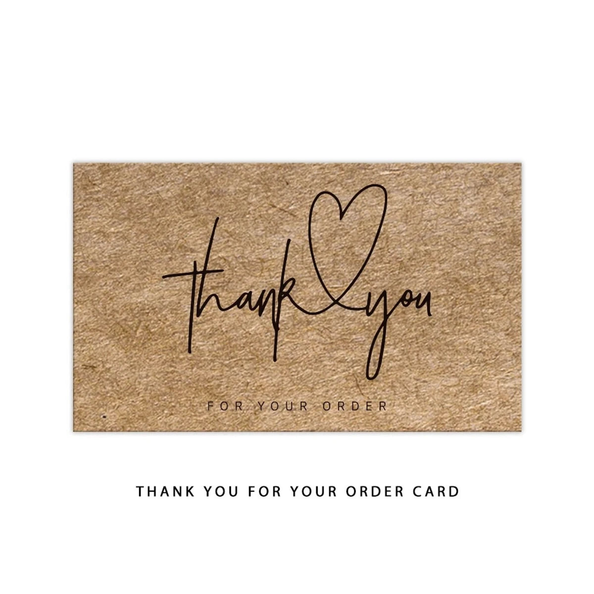 50pcs Natural Kraft Paper Thank You Cards for Small Business Appreciation Enterprise Thank You For Your Order Card Greeting C