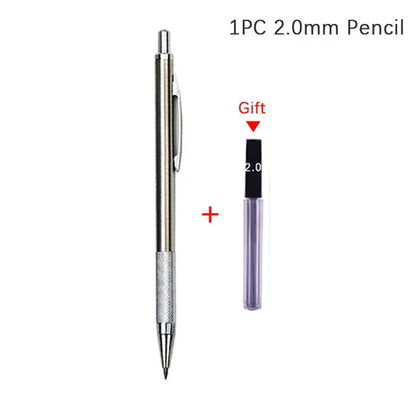 0.5 0.7 0.9 1.3 2.0mm Mechanical Pencil Set Full Metal Art Drawing Painting Automatic Pencil with Leads Office School Supply 