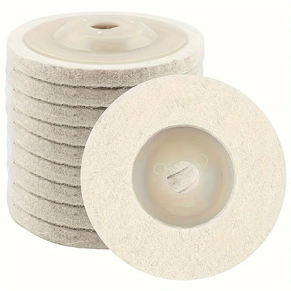 Mirror Polishing Discs - Angle Grinder Grinding Stainless Steel Woodworking Furniture Glass Polishing Felt Wheels for Easy Gr
