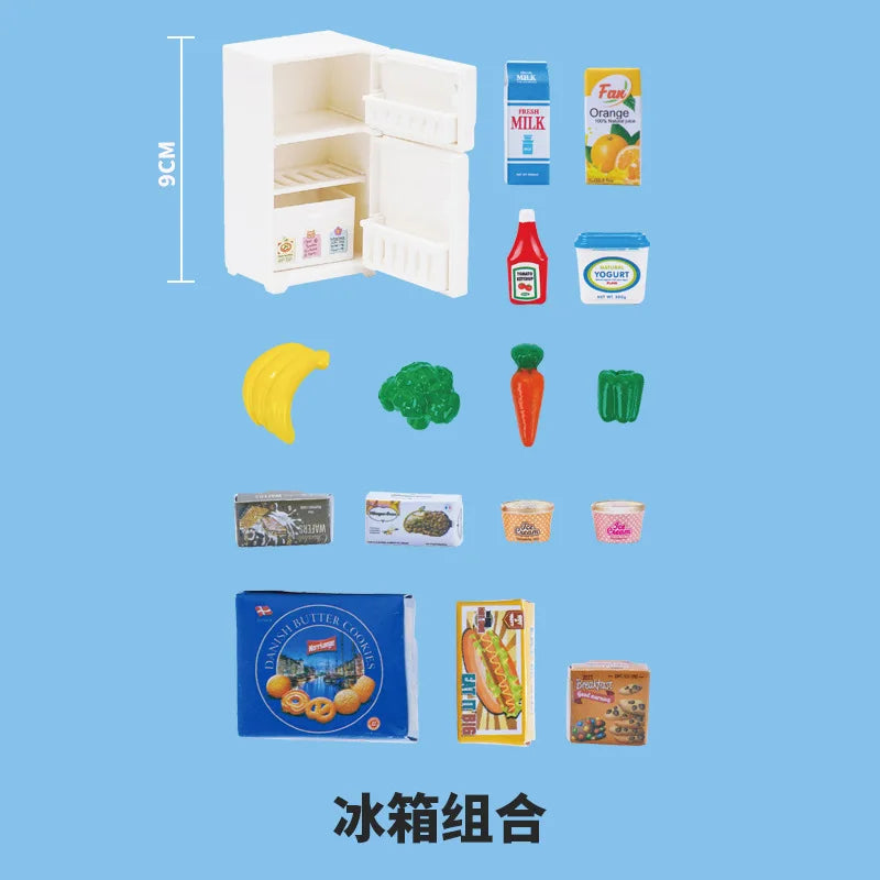 miniature items dollhouse furniture accessories living room bedroom supermarket shopping games family interaction doll kids t