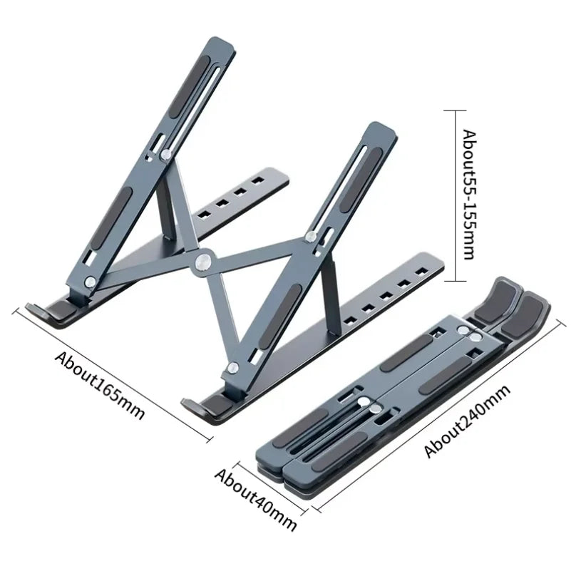 Foldable Laptop Stand Adjustable Portable Notebook Bracket Support Base Aluminum Alloy Holder For Macbook Laptop PC Accessori