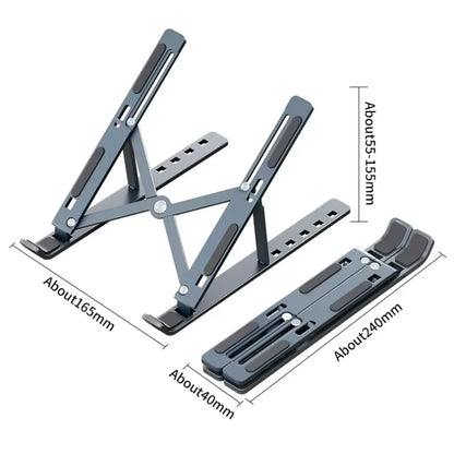 Foldable Laptop Stand Adjustable Portable Notebook Bracket Support Base Aluminum Alloy Holder For Macbook Laptop PC Accessori