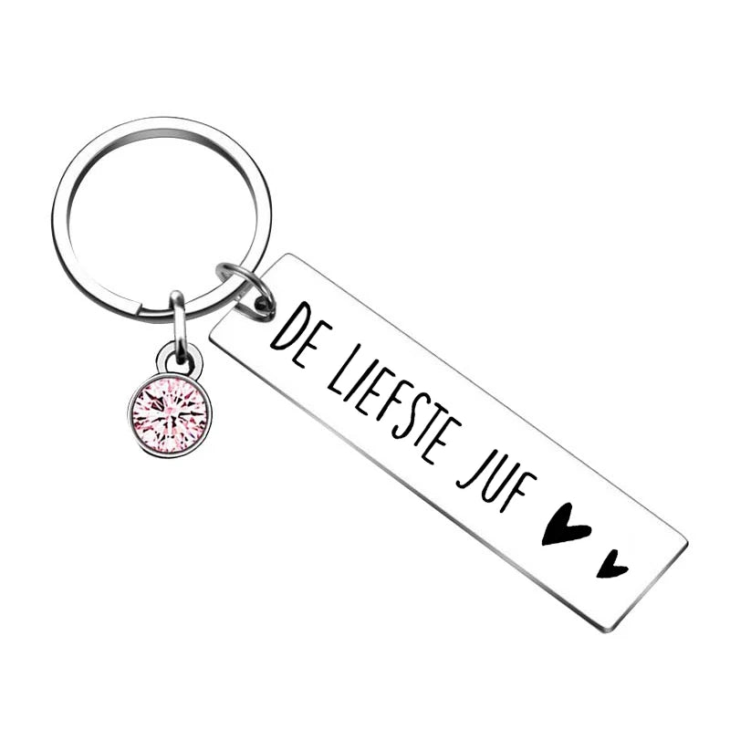 Dutch liefste juf Teacher Gifts for Women Teacher Keychain Teacher Appreciation Gifts thank You Gifts for Teachers - 11