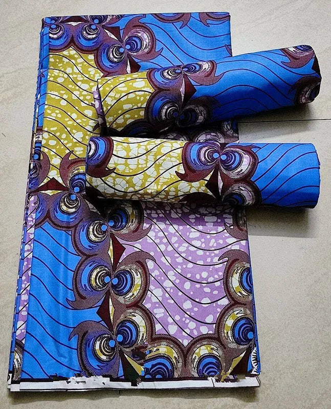 African Ankara prints batik patchwork fabric real wax African sewing material 100% cotton tissu for dress crafts - as picture