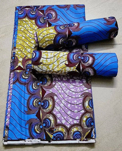African Ankara prints batik patchwork fabric real wax African sewing material 100% cotton tissu for dress crafts - as picture