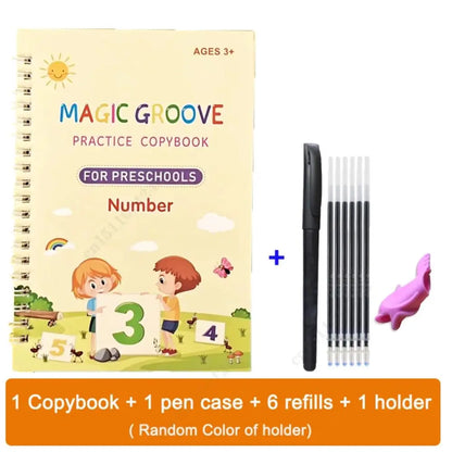 Writing Exercise Books English Groove Magic Practice Copybook Children's Book Learning Numbers Letters Alphabet Calligraphy G