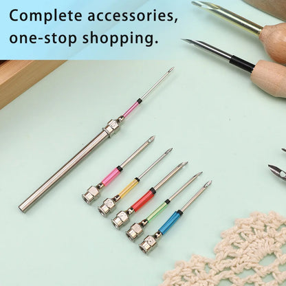 Cross Stich Punch Needles Embroidery Kits Yarn Embroidery Pen Crochet Knitting DIY Craft Stitching Sewing Tools Accessories