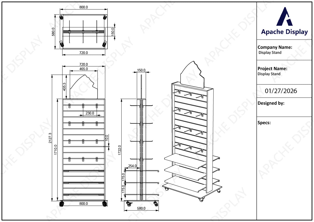 Custom Logo Retail Brand Store Display Racks Pet Toy Display Stand Floor Wood Double-sided Stand