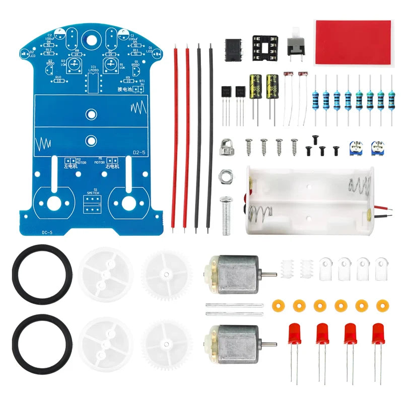 Practice Soldering Learning Electronics Kit Smart Car Soldering Project Kits Line Following Robot Beginners DIY Electronics