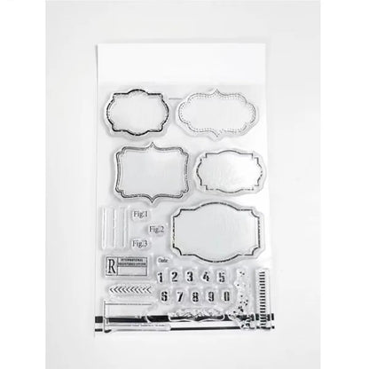 2026 New A6 Clear Stamps Identity Card Design DIY Scrapbook Journal Album Card Making Supplies - only stamp 34