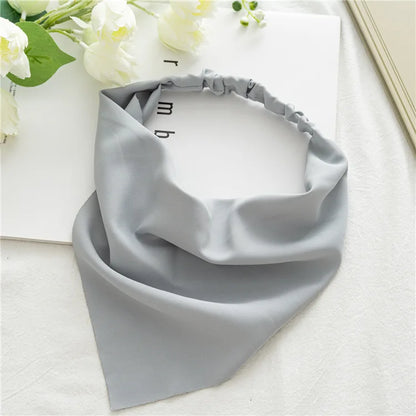 2022 Summer Vintage Print Flower Beach Bandana Hair Scarf Fashion Elastic Rubber Headbands for Women Girl Hair Accessories - 