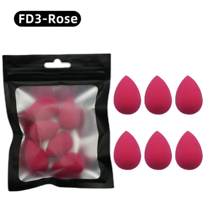 OGEYERO6pcs Mini Makeup Sponge Puff Beauty Egg Sponge for Makeup Concealer Foundation Face Cosmetic Puff Kit Make Up Blender 