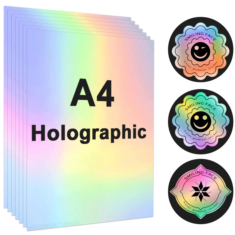 100% Transparent Printable Vinyl Sticker Paper A4 Vinyl Printing Paper for Inkjet Printer DIY Label Sticker Self Adhesive Pap