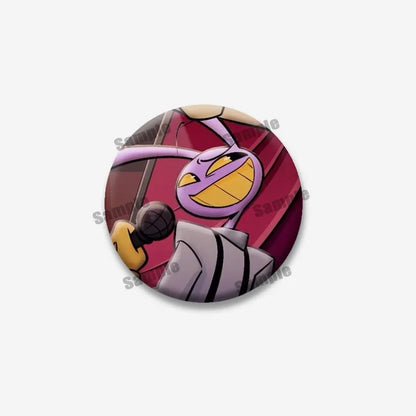 Creative Funny P-Pomni Enamel Pins Cute Cartoon Character Round Brooch DIY Backpack Jacket Collar Badge Jewelry Gifts for Fri