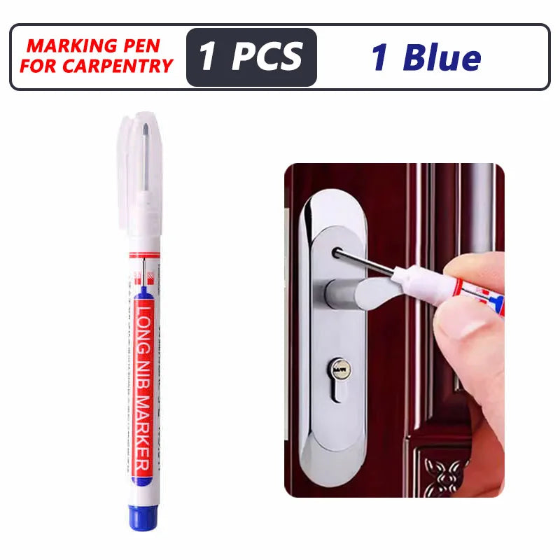 iLMH 4-40Pcs Deep Hole Long Nib Head Marker For Metal Perforating Pen Waterproof Bathroom Woodworking Decor Multi-Purpose Too