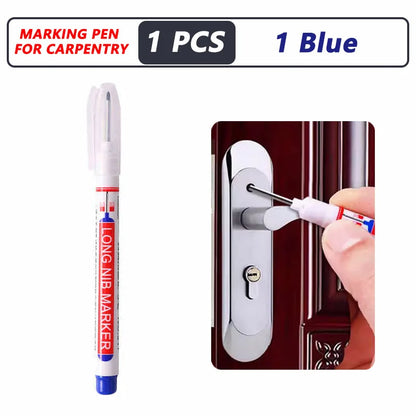 iLMH 4-40Pcs Deep Hole Long Nib Head Marker For Metal Perforating Pen Waterproof Bathroom Woodworking Decor Multi-Purpose Too