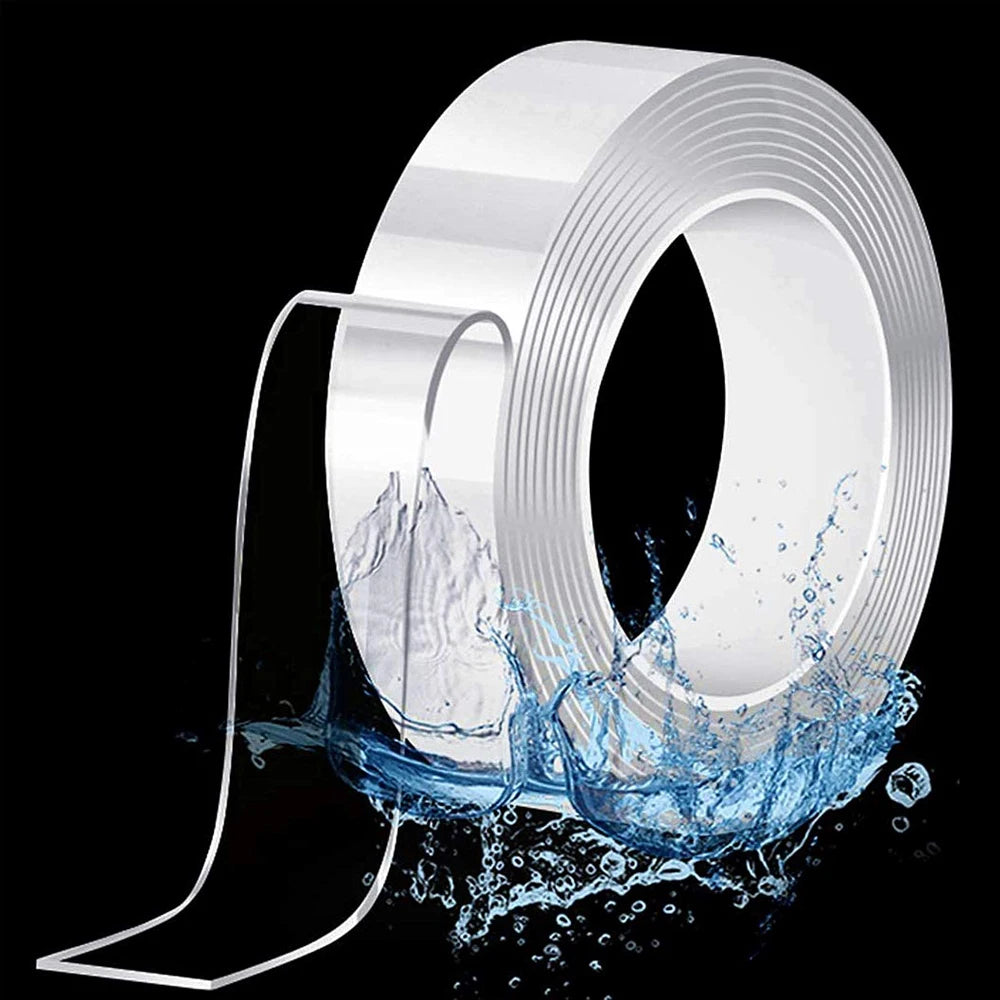 1-10M Nano Double Sided Tape Heavy Duty Transparent Adhesive Strips Strong Sticky Multipurpose Reusable Waterproof Mounting T