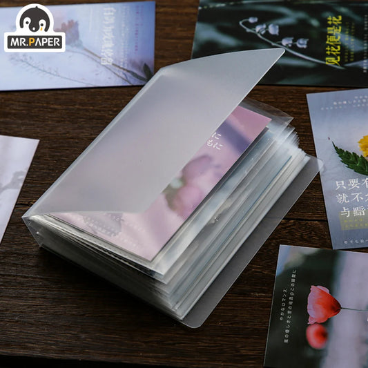 Mr. Paper Single Style A6 40 pages/book Transparent Fresh Folders Simple Generous Hand Account Material File Folders
