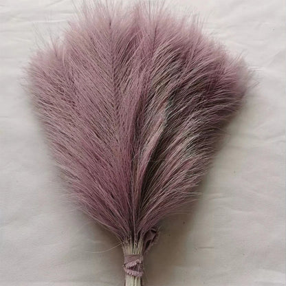 5/10/20PCS Fluffy Pampas Grass Boho Decor Artificial Flower Fake Plant Reed Simulated Party Wedding Home Decoration 42CM - YZ