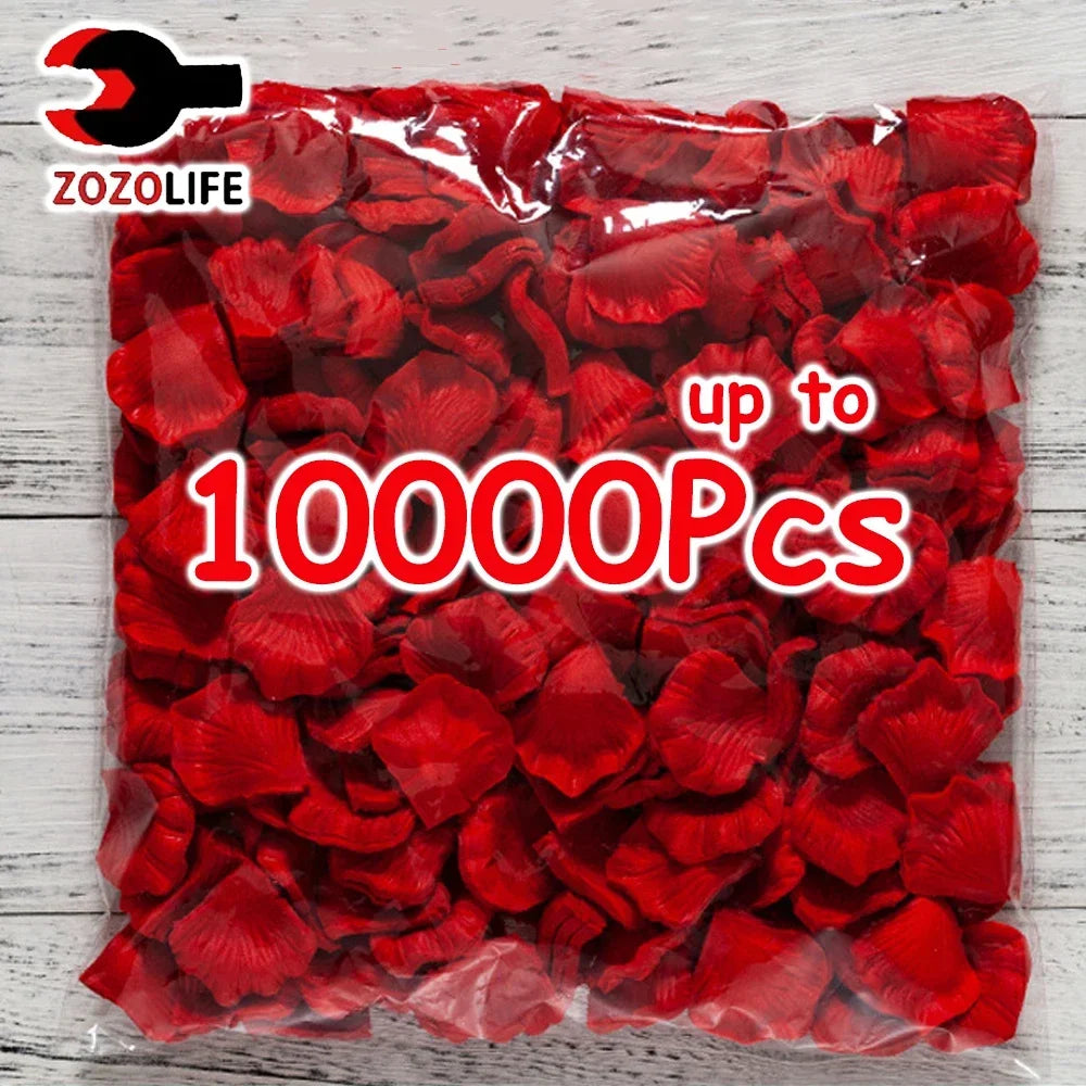 100-10000Pcs Top Colorful Artificial Fake Rose Petals Red White Gold Roses Petal Flowers Romantic Wedding Party Valentine Dec