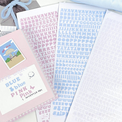 3Pcs Cute Colored Alphabet Letter Sticker Album Diary DIY Scrapbooking Journal Decorative Material Stickers