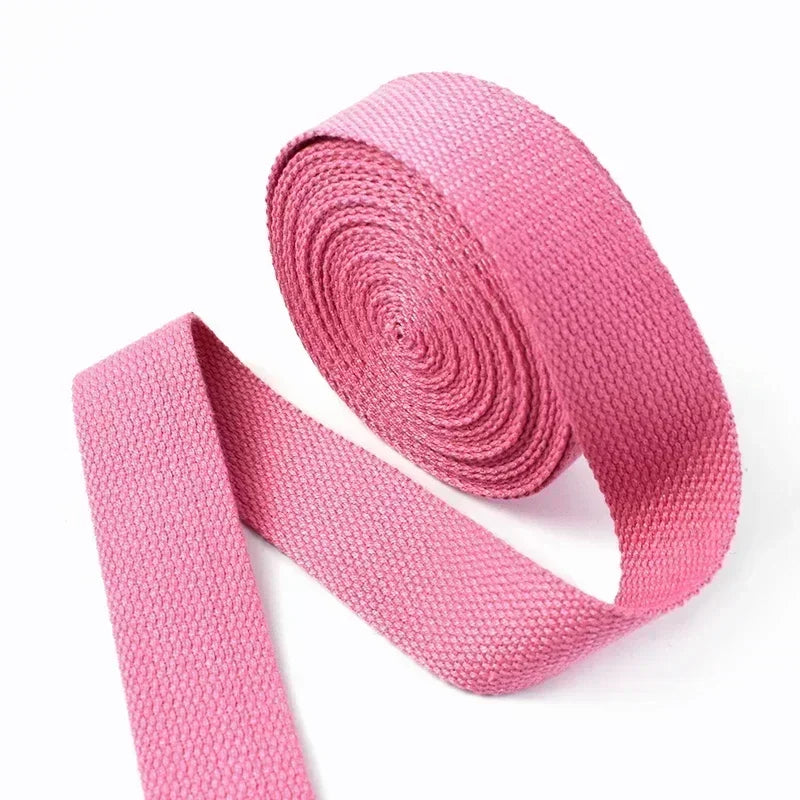 5Meters 1.3mm 20-50mm Cotton Webbings Tape for Bag Strap Backpack Label Ribbon Band Clothes Bias Binding DIY Sewing Accessori