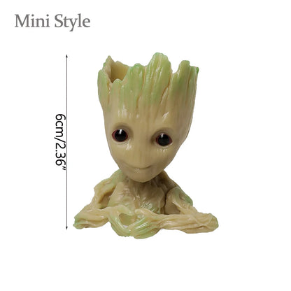 Desktop Decor Mini Anime Figurine Tree Man Miniature Model Cute Groot Doll Toy Home Accessories Ornament Handicraft Gifts