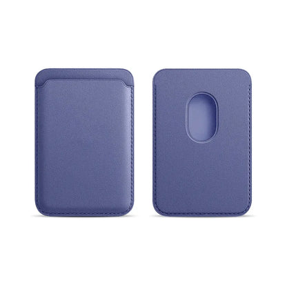 Magnetic Card Holder Leather PU Card Sleeve ID Card Holder Mobile Phone Back Sticker Bag For Magsafe iPhone 17 Card Holder Co