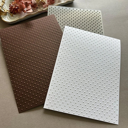 Dot array decorative floral background template, embossed craft paper folder, DIY scrapbook, texture card making, photo album
