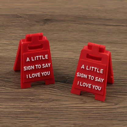 3D Printed Mini "I Love You" Sign Plastic Desktop Decoration,Valentine's Day Gift,Wedding, or Decor with English Lettering