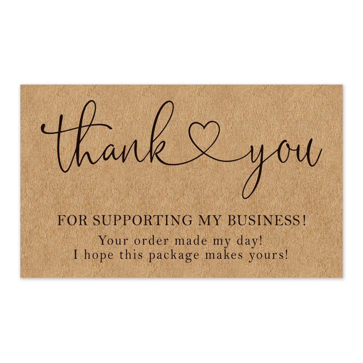 50pcs Natural Kraft Paper Thank You Cards for Small Business Appreciation Enterprise Thank You For Your Order Card Greeting C