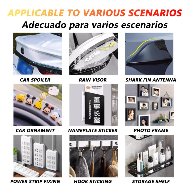 iLMH Extra Strong Double Sided Tape Adhesive Car Special Tear Off Without Leaving Traces High Viscosity Mounting Fixing Stick