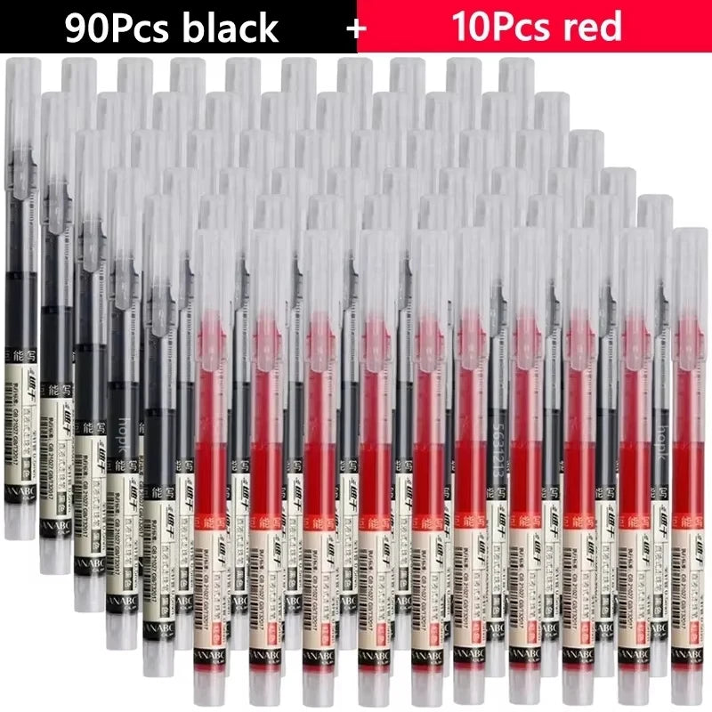 3-102Pcs/set Needle Type Gel Pens Straight Liquid Ballpoint Pen Kawaii Stationery School Office Supplies Writing