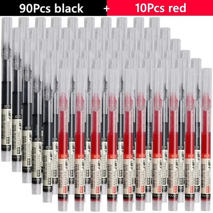 3-102Pcs/set Needle Type Gel Pens Straight Liquid Ballpoint Pen Kawaii Stationery School Office Supplies Writing