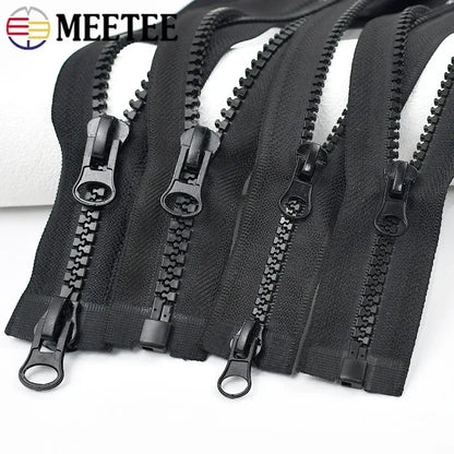 60-300cm 5# 8# Resin Zipper for Sewing Long Open-End Zippers with Single/Double Sliders Tent Coat Clothes Zip Repair Accessor