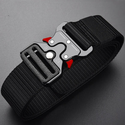 1 Piece Men's Tactical Sports Belt, Quick Release Symmetrical Buckle, Polyester Fiber, Suitable for Outdoor Training Military