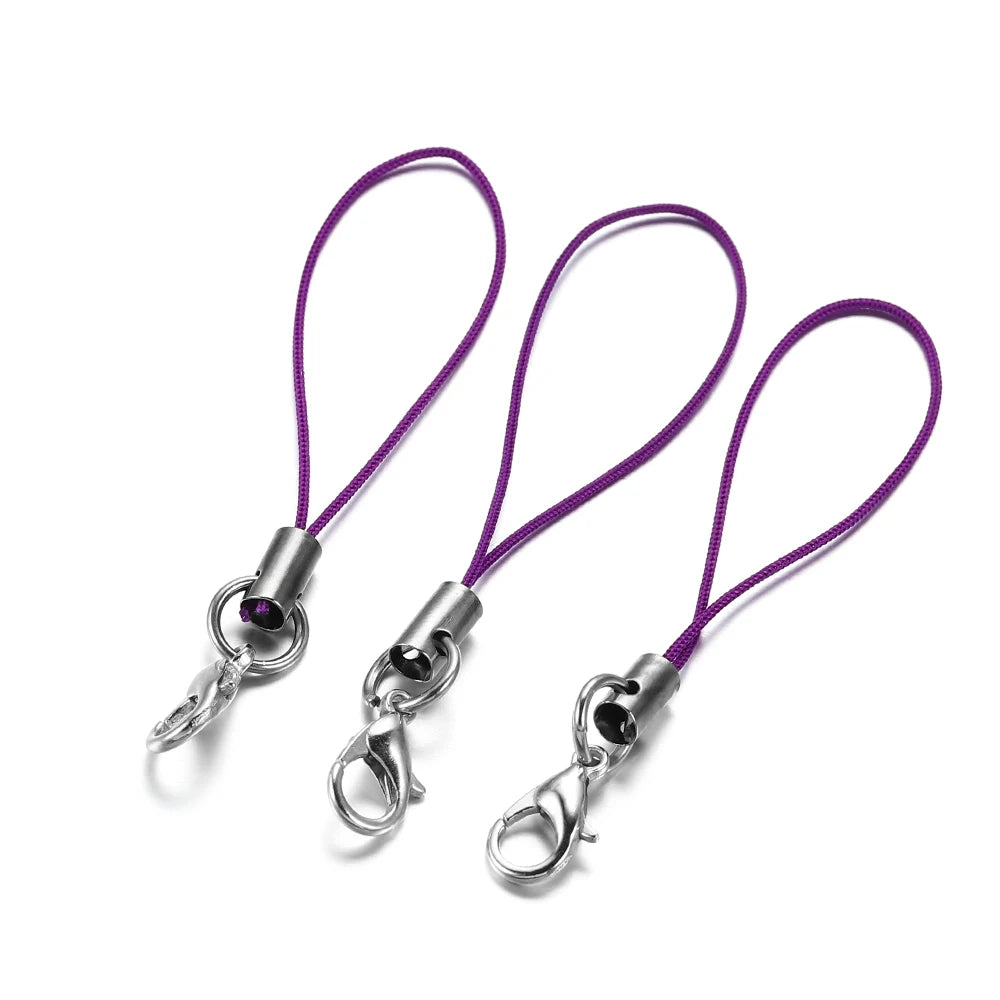 20/50/100Pcs Lanyard Lariat Strap Cords Lobster Clasp Rope Keychain Hooks Mobile Set Charms Keyring Pendant Key Ring Accessor