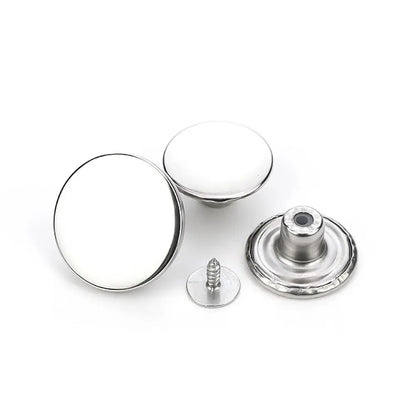 10Pcs Metal Jeans Buttons 17mm Replacement No-Sewing Screw Button Repair Kit Nailless Removable Jean Buckles Clothing Pants P