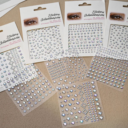 Stickers On The Face Rhinestone DIY Eyes Face Self Adhesive Temporary Tattoo For Makeup Party Festival Face Jewels Diamonds G