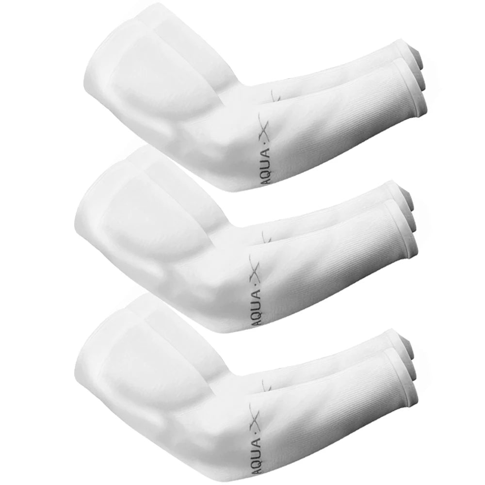 3Pairs Fashion Sun Ice Silk Sleeves Unisex Summer Sun Protection Arm Sleeves Suitable for Outdoor Riding, Driving, Fishing - 