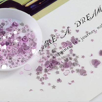 10g(2000Pcs)/Pack Various Styles Mixed Colors Shape Loose Sequins DIY nail Craft Jewelry Making, Wedding Decoration confetti